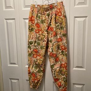 Urban Outfitters Corduroy Floral Cargo Joggers